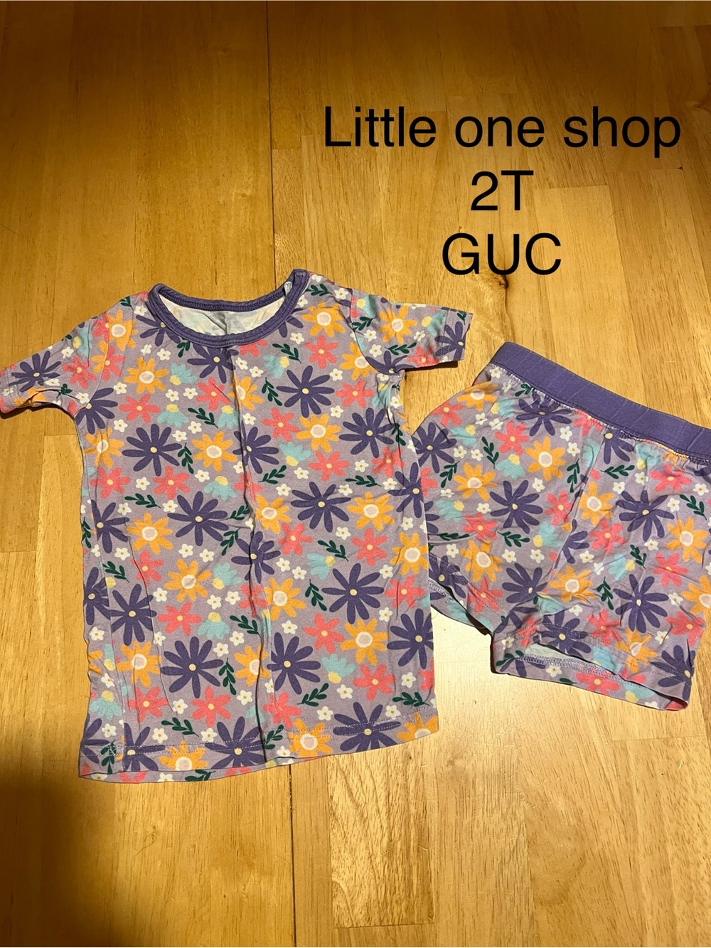 Toddler Floral Pajama Set - Purple Multicolor (2T)